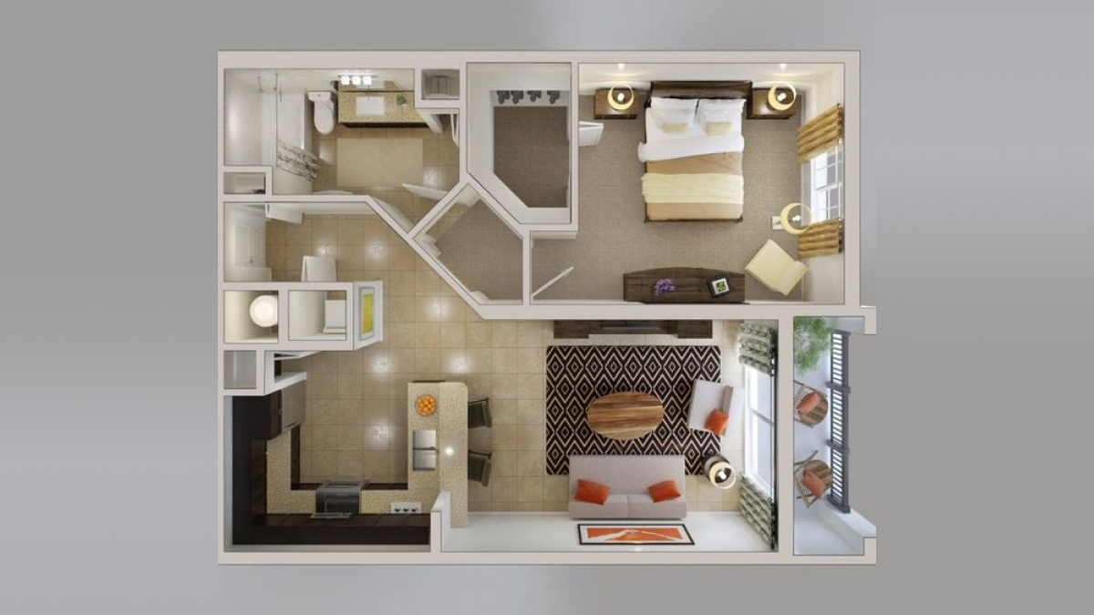 Desain Apartemen Tipe 36 yang Minimalis